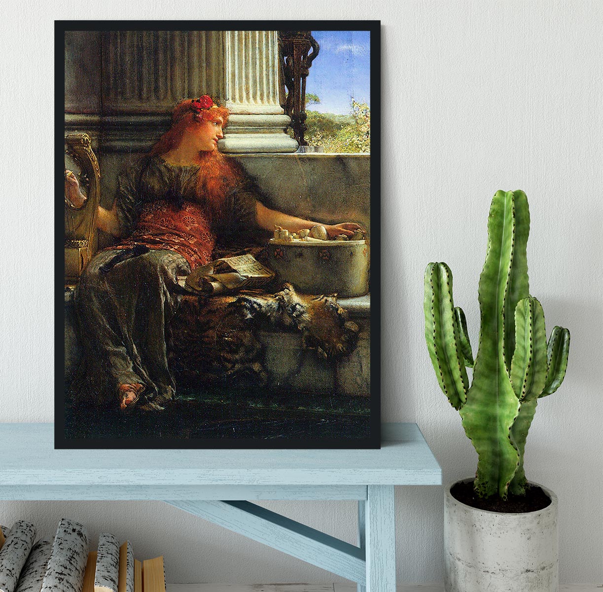 Poesie by Alma Tadema Framed Print - Canvas Art Rocks - 2