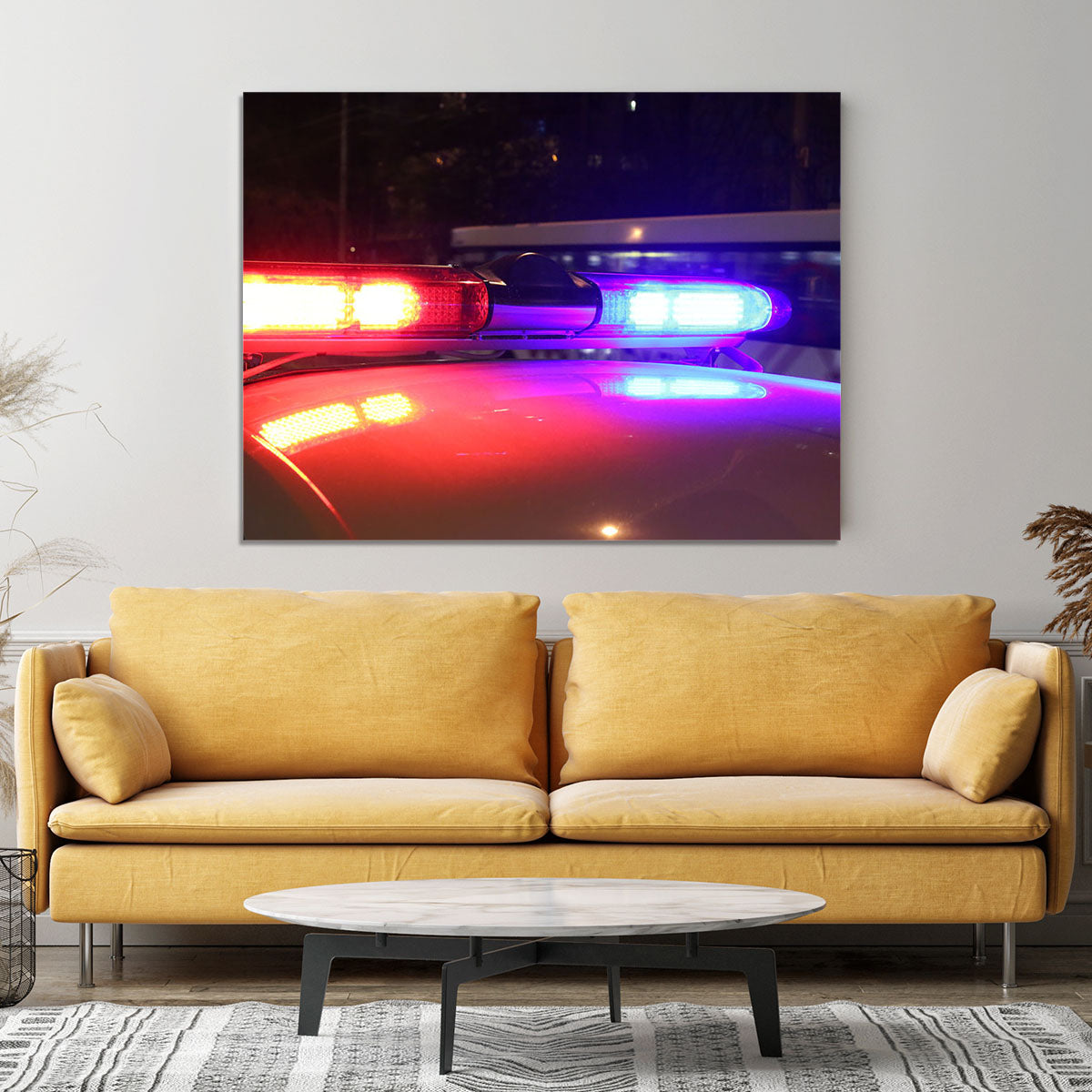 Police lights Canvas Print or Poster - Canvas Art Rocks - 4