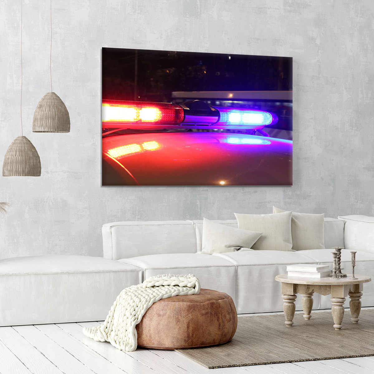 Police lights Canvas Print or Poster - Canvas Art Rocks - 6