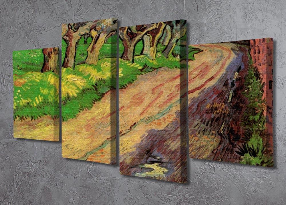 Pollard Willows by Van Gogh 4 Split Panel Canvas - Canvas Art Rocks - 2