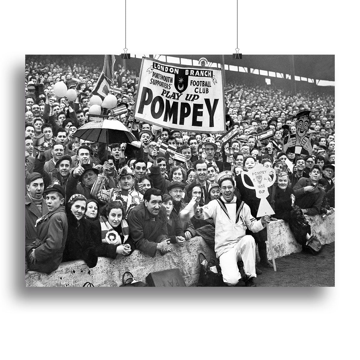 Pompey Supporters 1956 Canvas Print or Poster - Canvas Art Rocks - 2