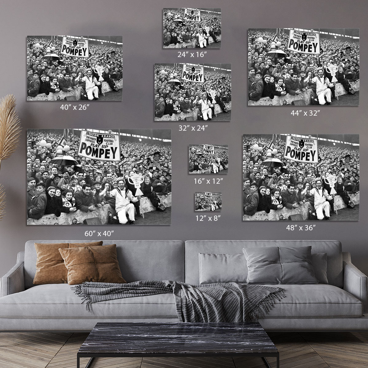 Pompey Supporters 1956 Canvas Print or Poster - Canvas Art Rocks - 7