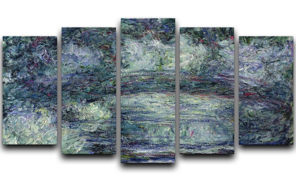 Pont Japonais Japanilainen silta by Monet 5 Split Panel Canvas  - Canvas Art Rocks - 1