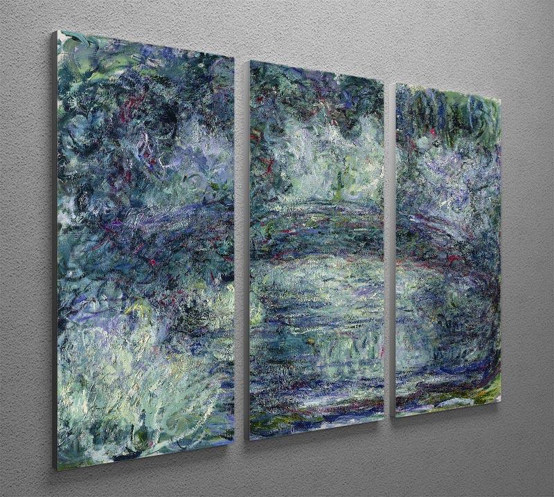 Pont Japonais Japanilainen silta by Monet Split Panel Canvas Print - Canvas Art Rocks - 4