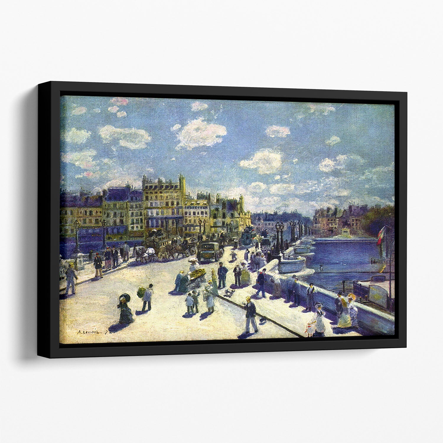 Pont Neuf by Renoir Floating Framed Canvas
