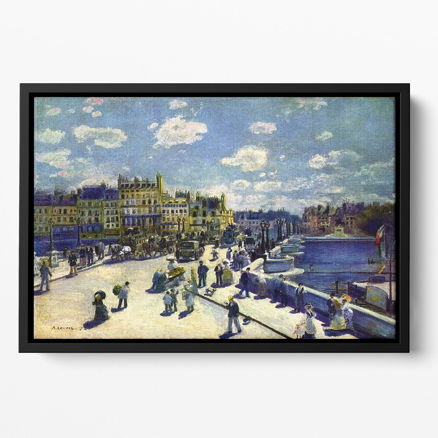 Pont Neuf by Renoir Floating Framed Canvas