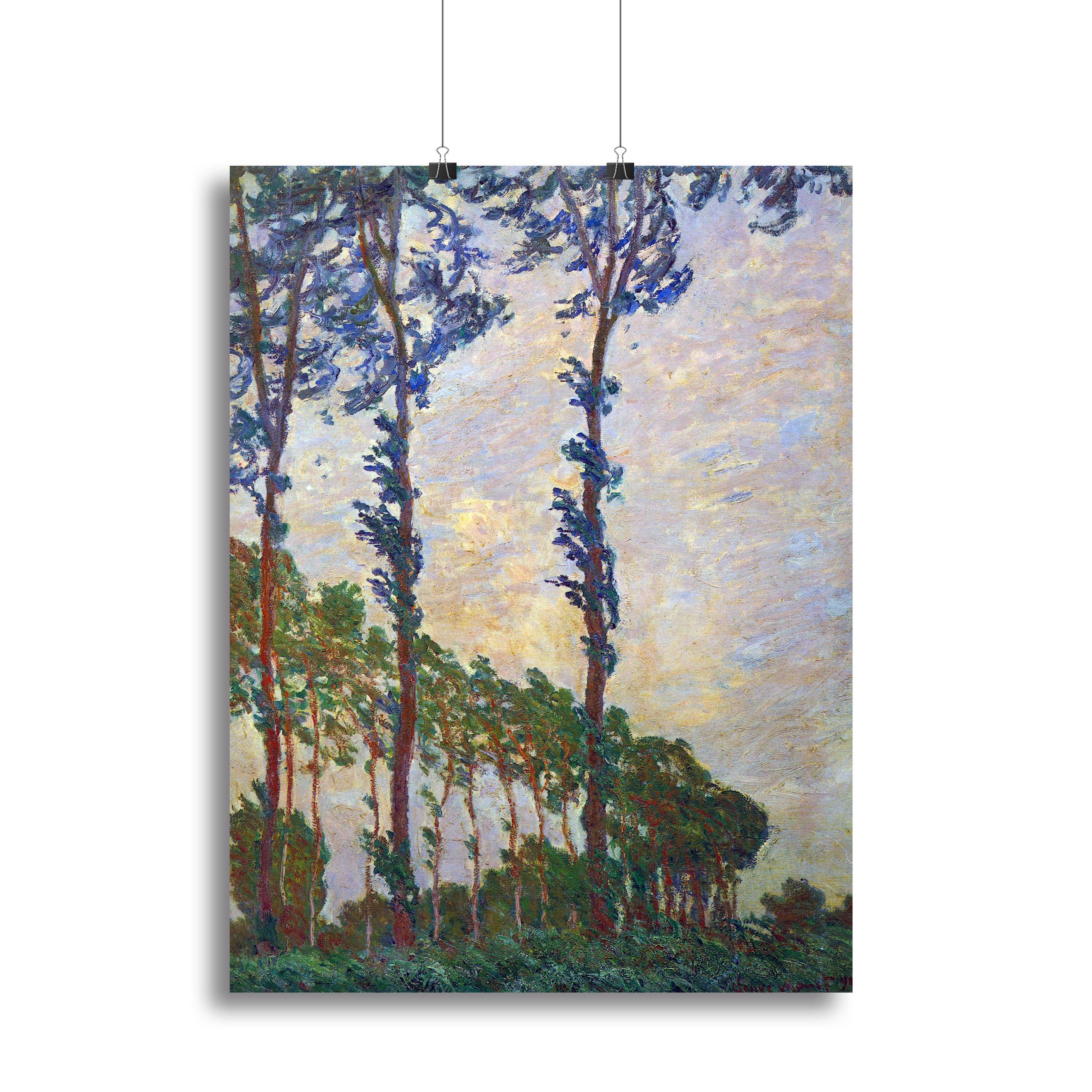 Poplar series wind by Monet Canvas Print or Poster - Canvas Art Rocks - 2
