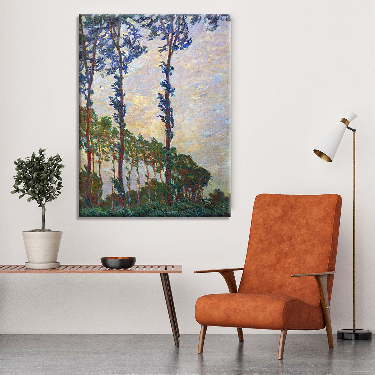 Poplar series wind by Monet Canvas Print or Poster - Canvas Art Rocks - 6