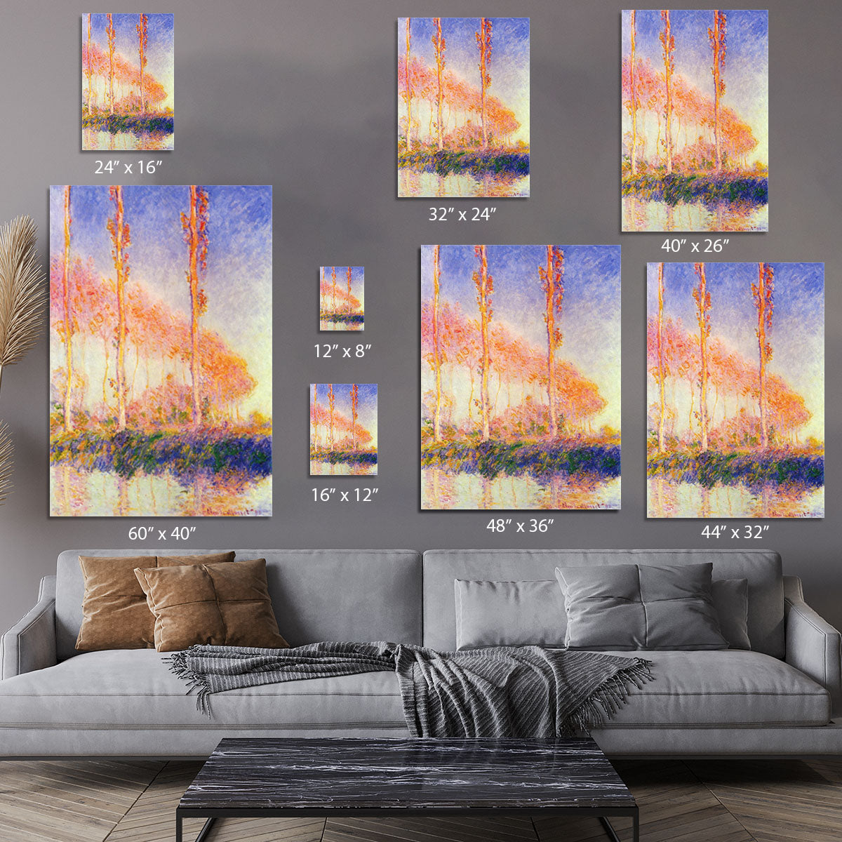 Poplars 2 by Monet Canvas Print or Poster - Canvas Art Rocks - 7