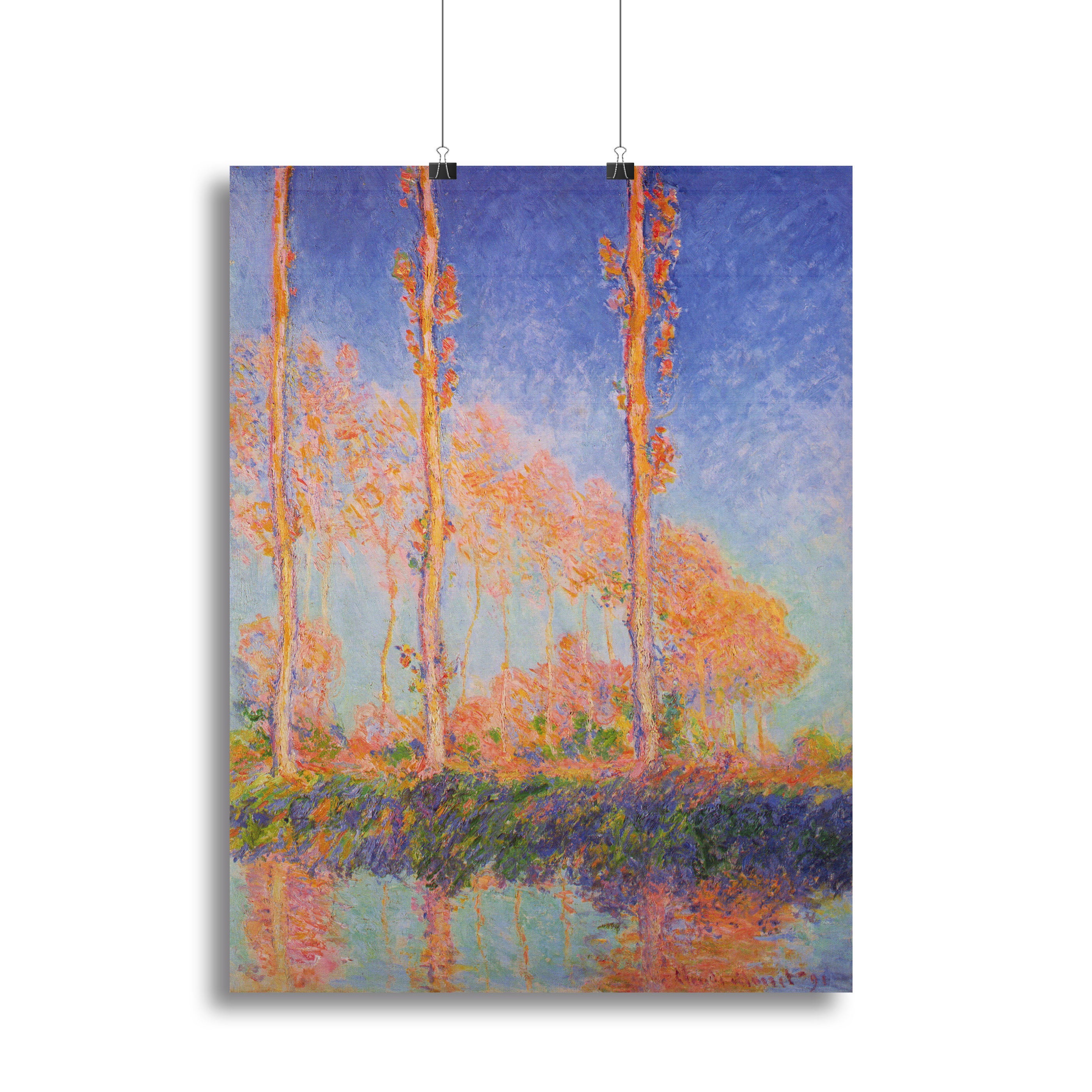 Poplars at Philadelphia by Monet Canvas Print or Poster - Canvas Art Rocks - 2