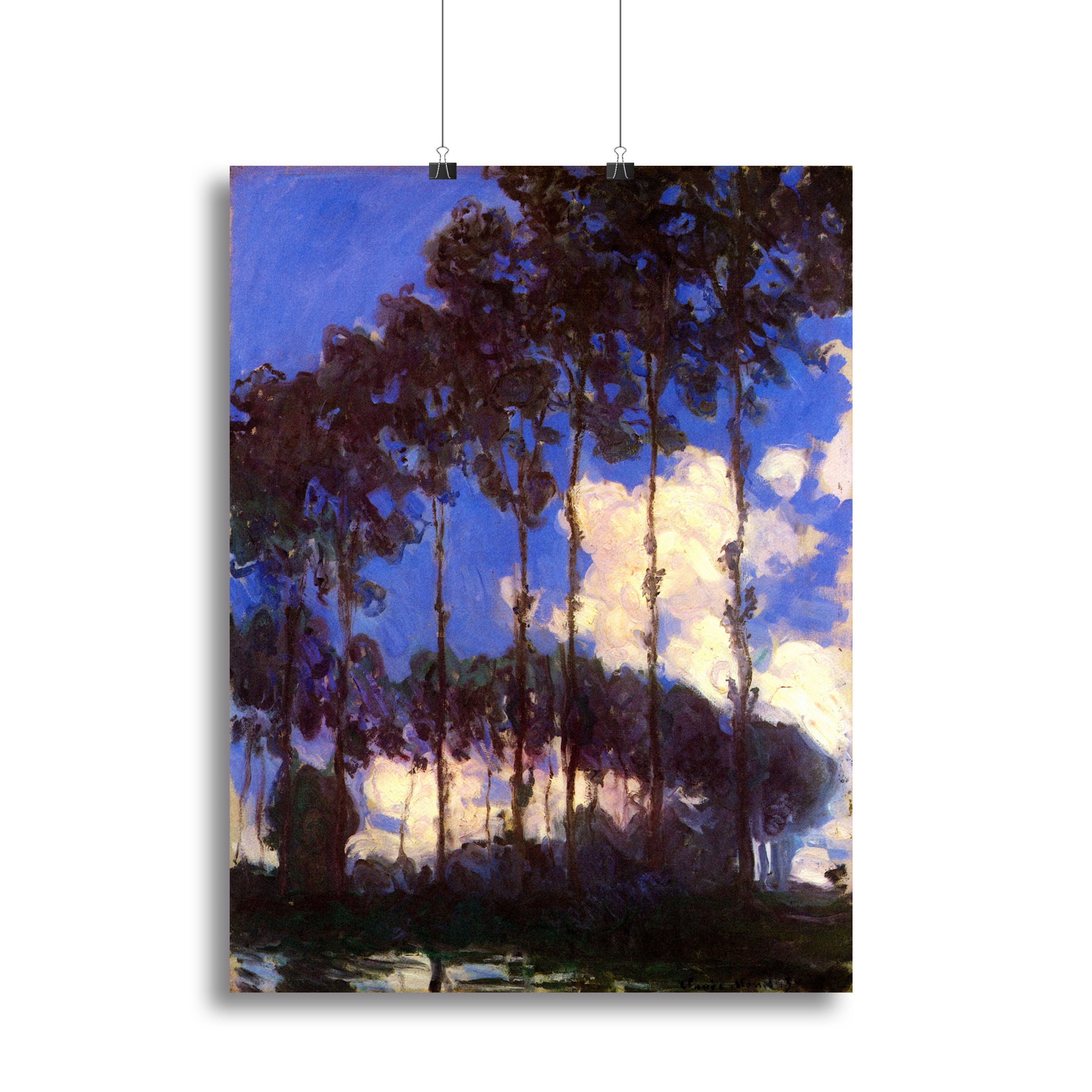 Poplars at the Epte by Monet Canvas Print or Poster - Canvas Art Rocks - 2