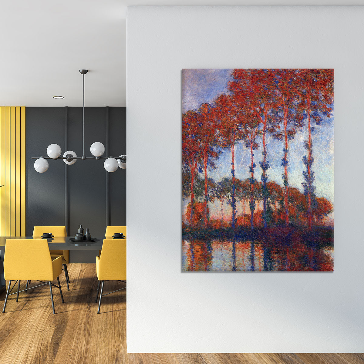 Poplars by Monet Canvas Print or Poster - Canvas Art Rocks - 4