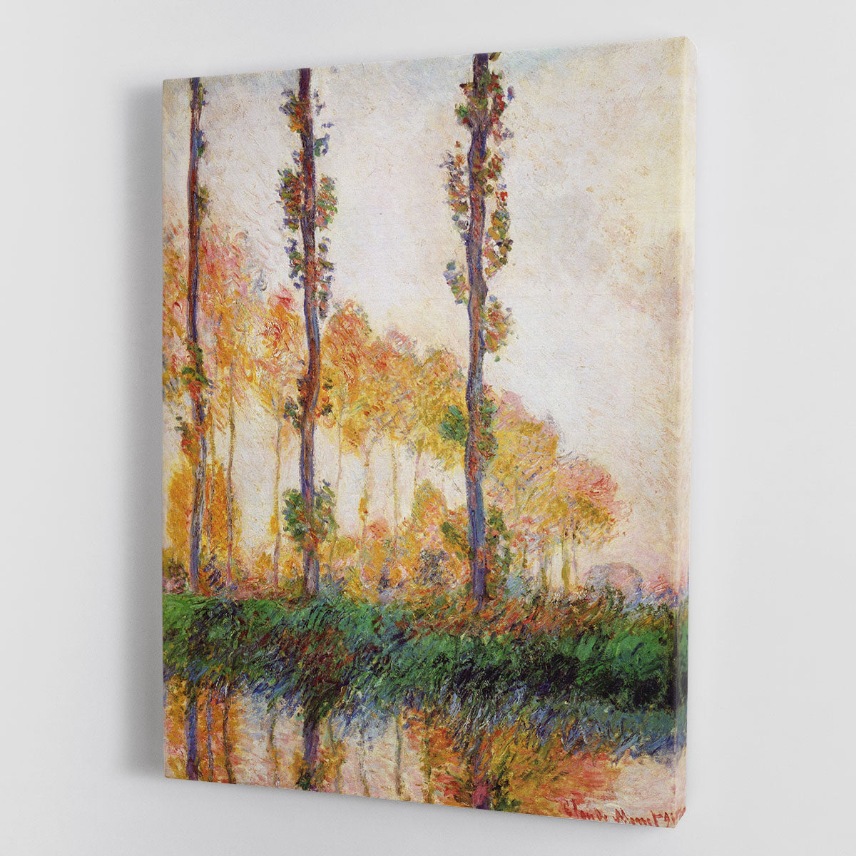 Poplars in Autumn 2 by Monet Canvas Print or Poster - Canvas Art Rocks - 1