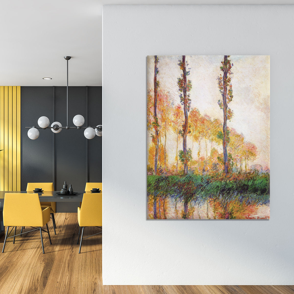 Poplars in Autumn 2 by Monet Canvas Print or Poster - Canvas Art Rocks - 4