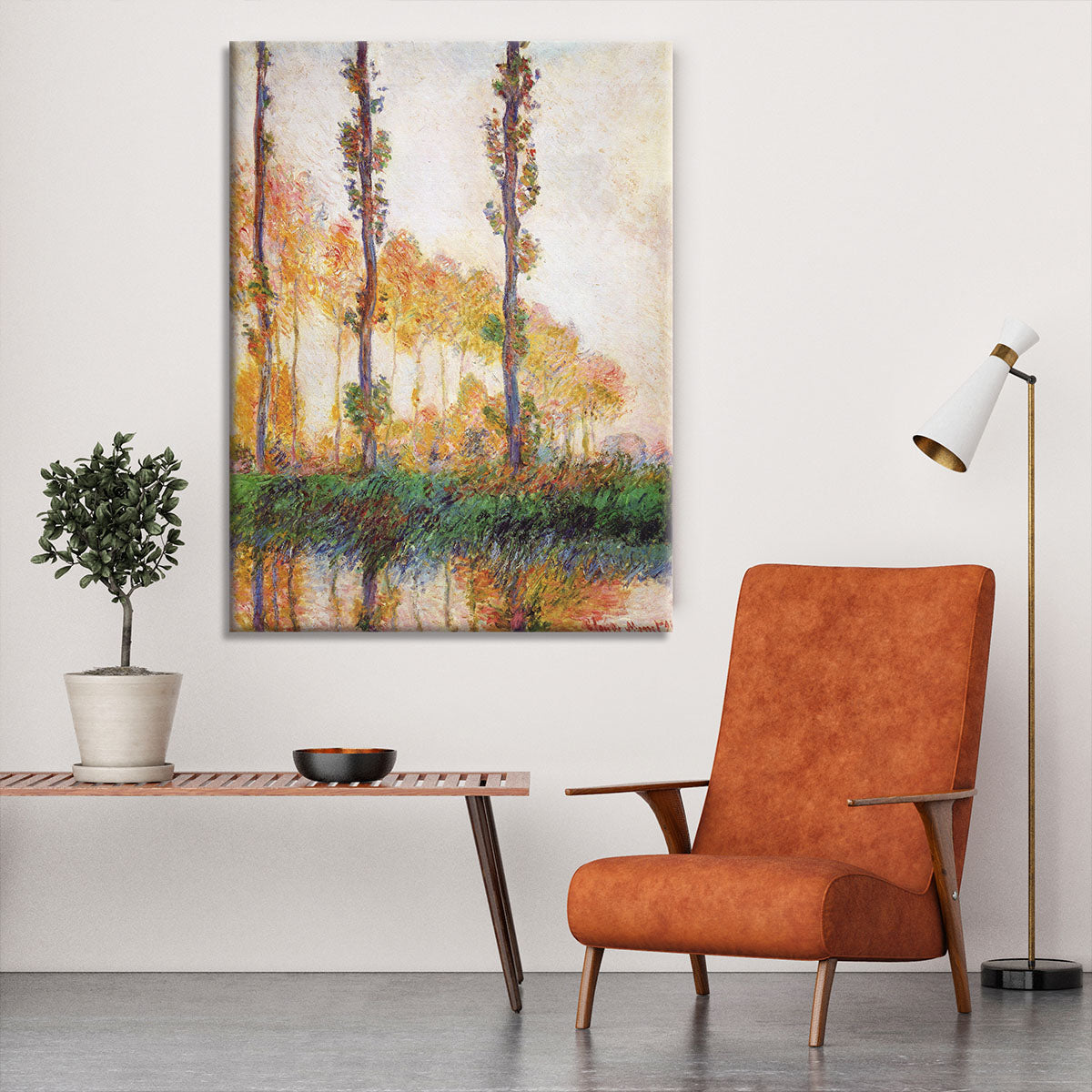 Poplars in Autumn 2 by Monet Canvas Print or Poster - Canvas Art Rocks - 6
