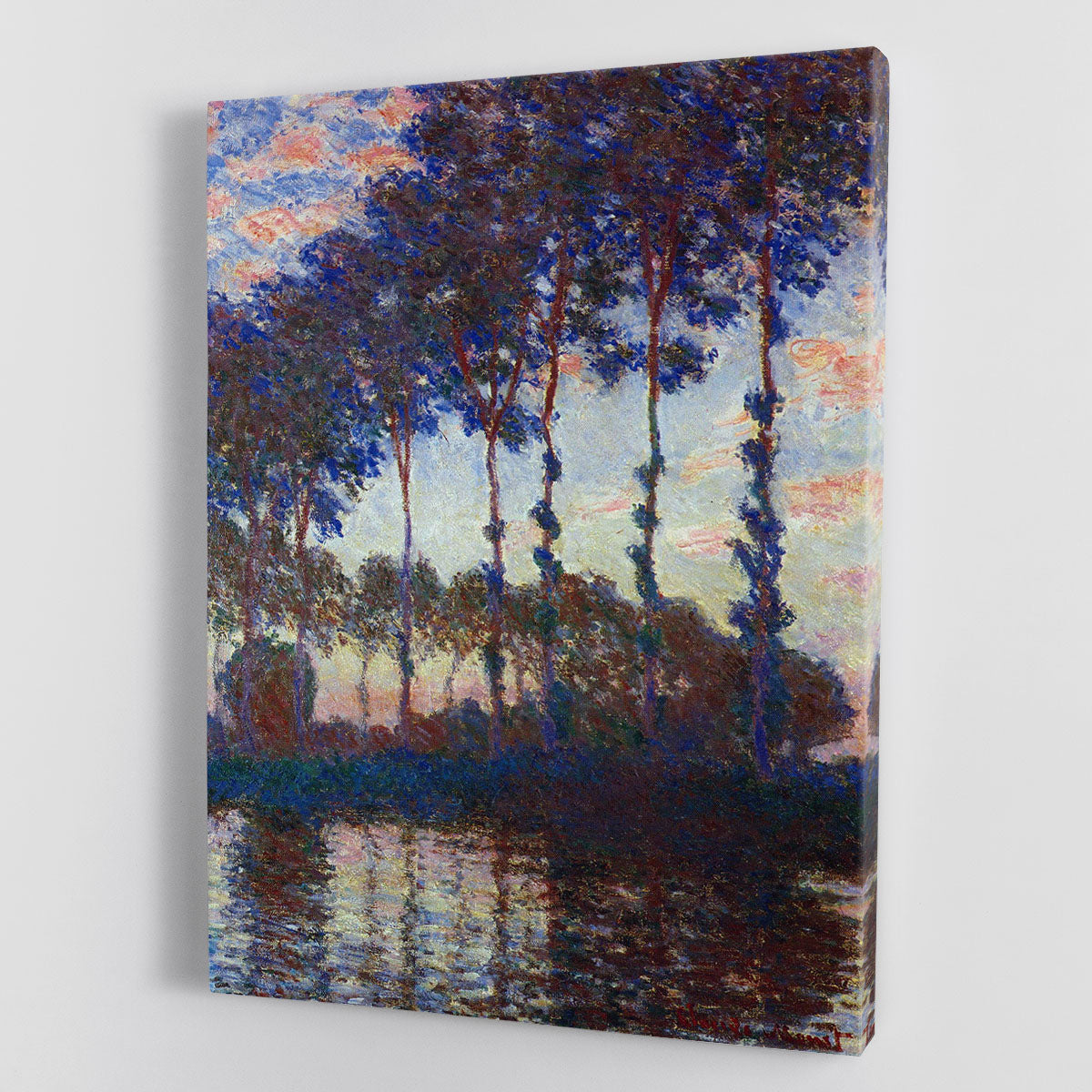 Poplars sunset by Monet Canvas Print or Poster - Canvas Art Rocks - 1