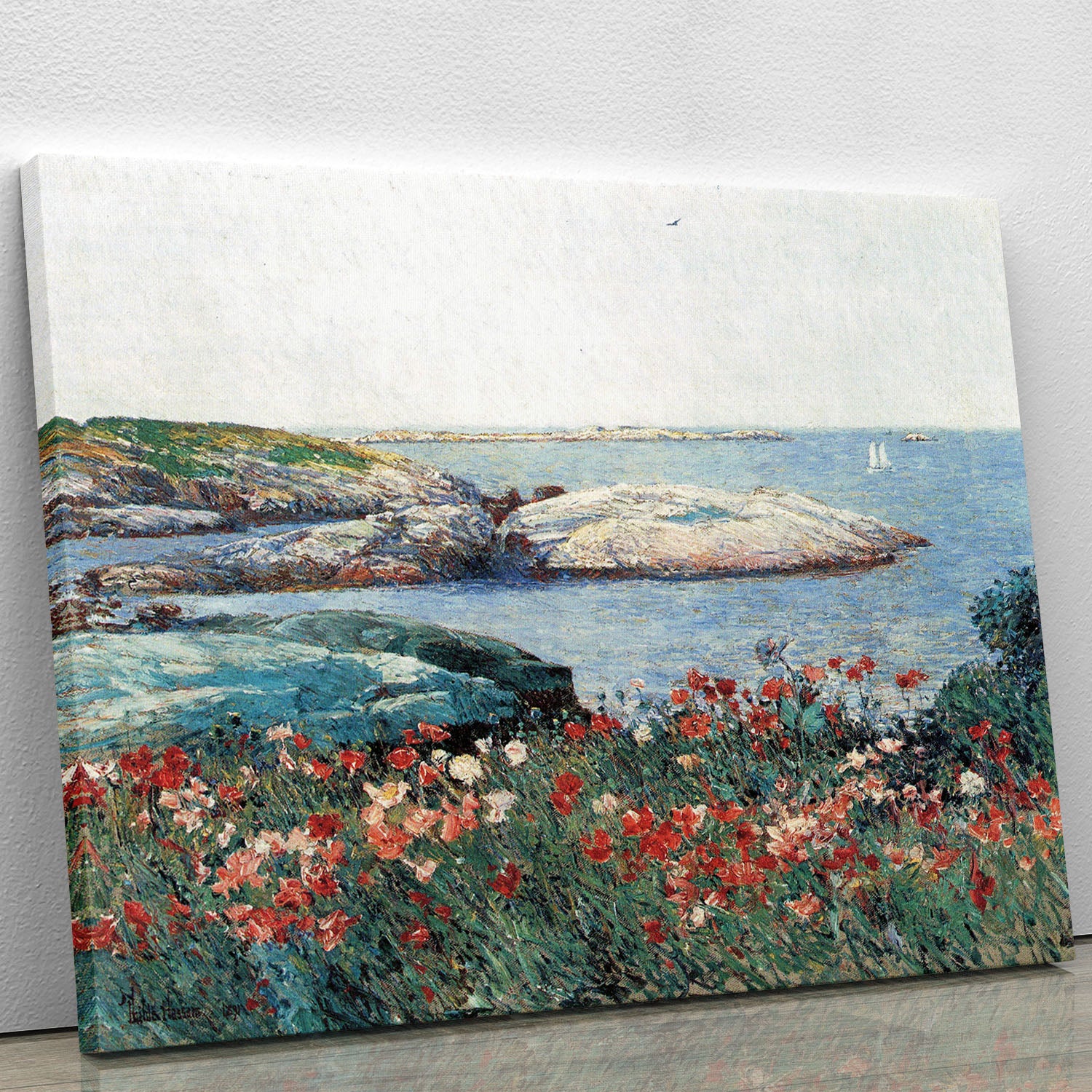 Poppies Isles of Shoals 1 by Hassam Canvas Print or Poster - Canvas Art Rocks - 1