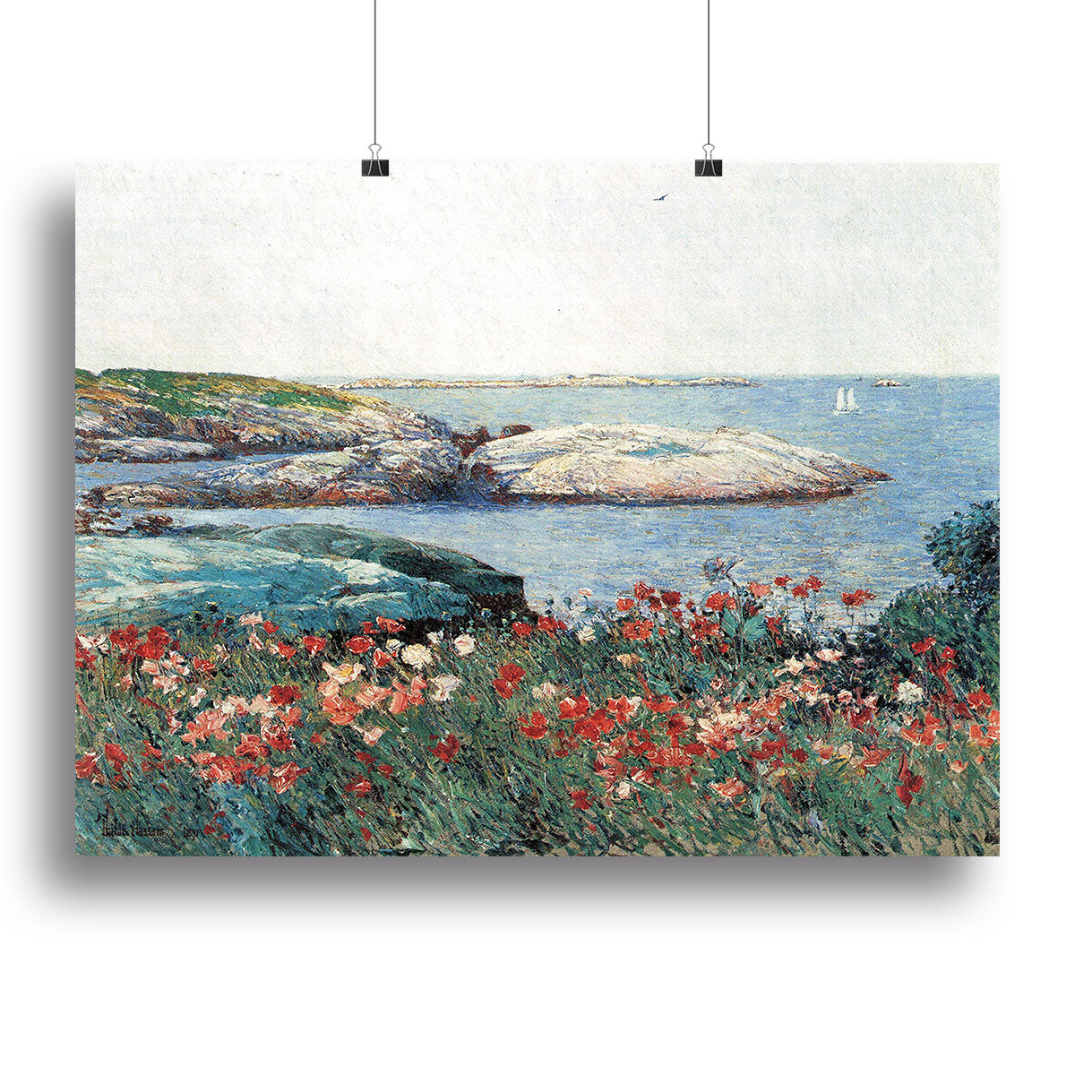 Poppies Isles of Shoals 1 by Hassam Canvas Print or Poster - Canvas Art Rocks - 2