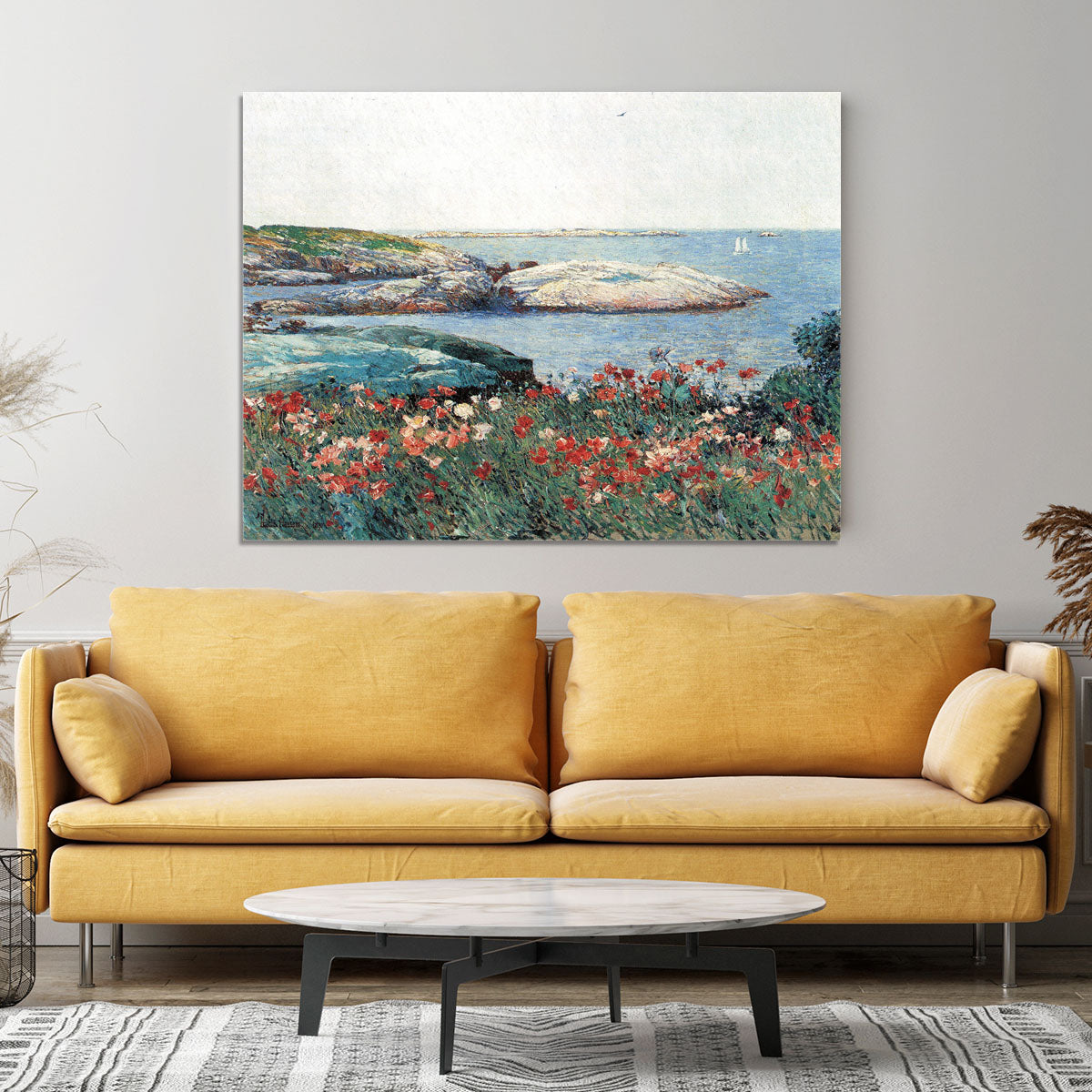 Poppies Isles of Shoals 1 by Hassam Canvas Print or Poster - Canvas Art Rocks - 4
