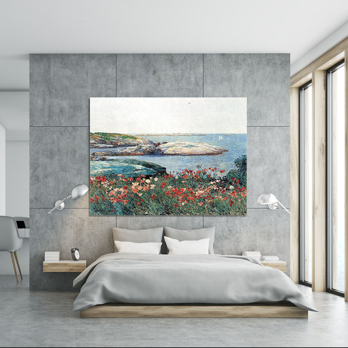 Poppies Isles of Shoals 1 by Hassam Canvas Print or Poster - Canvas Art Rocks - 5
