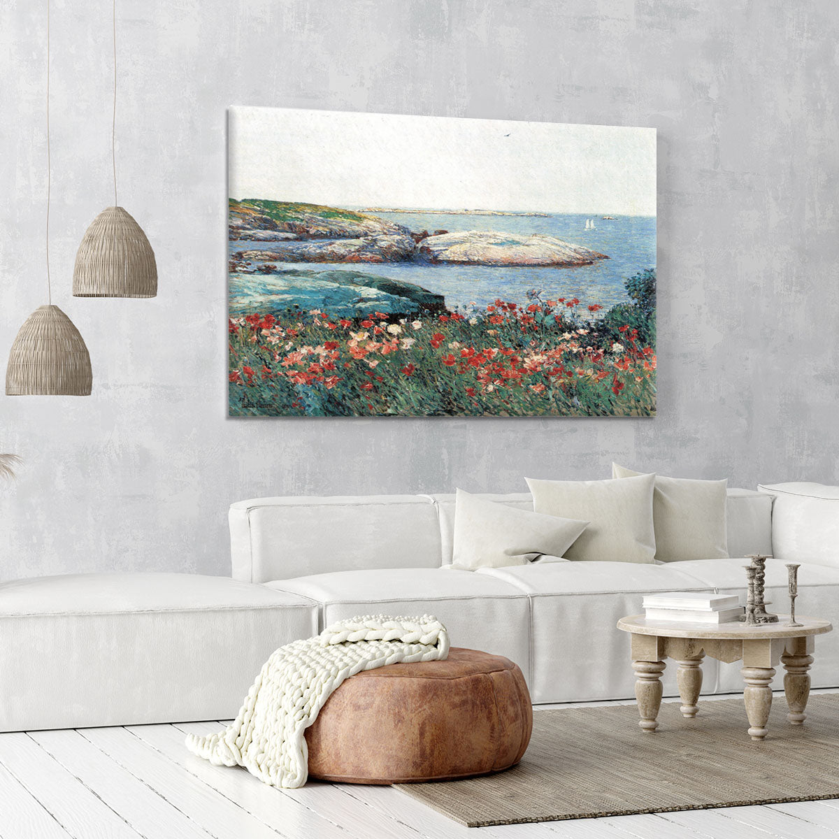 Poppies Isles of Shoals 1 by Hassam Canvas Print or Poster - Canvas Art Rocks - 6