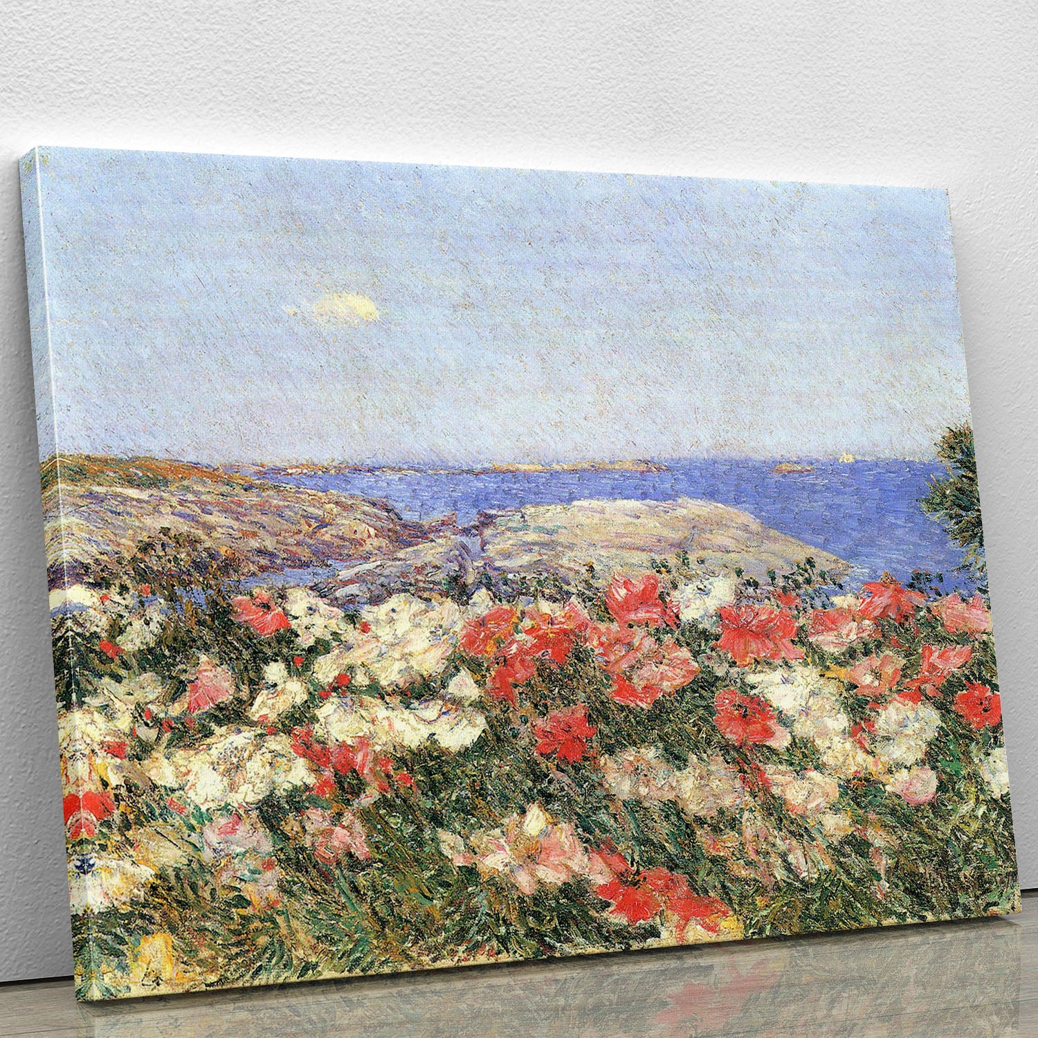 Poppies on the Isles of Shoals by Hassam Canvas Print or Poster - Canvas Art Rocks - 1