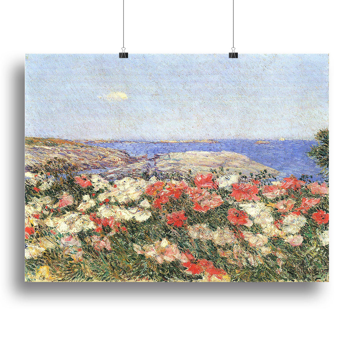 Poppies on the Isles of Shoals by Hassam Canvas Print or Poster - Canvas Art Rocks - 2