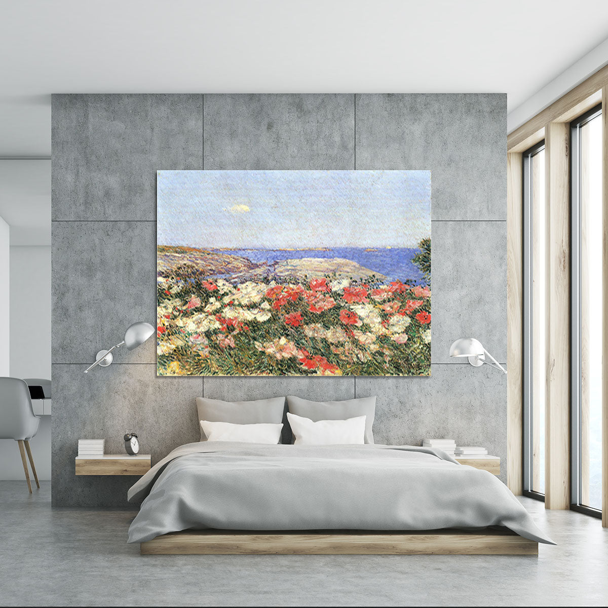 Poppies on the Isles of Shoals by Hassam Canvas Print or Poster - Canvas Art Rocks - 5
