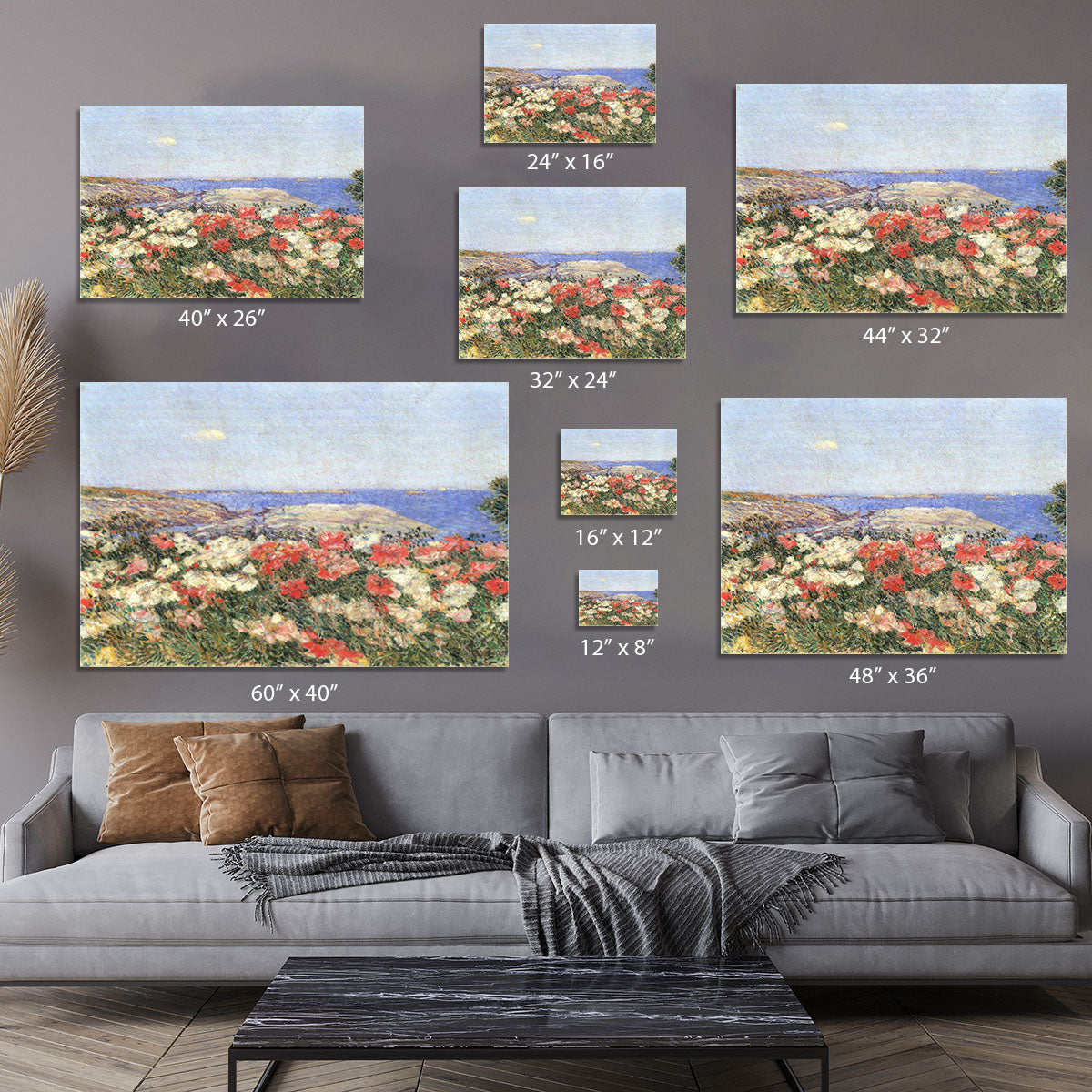 Poppies on the Isles of Shoals by Hassam Canvas Print or Poster - Canvas Art Rocks - 7