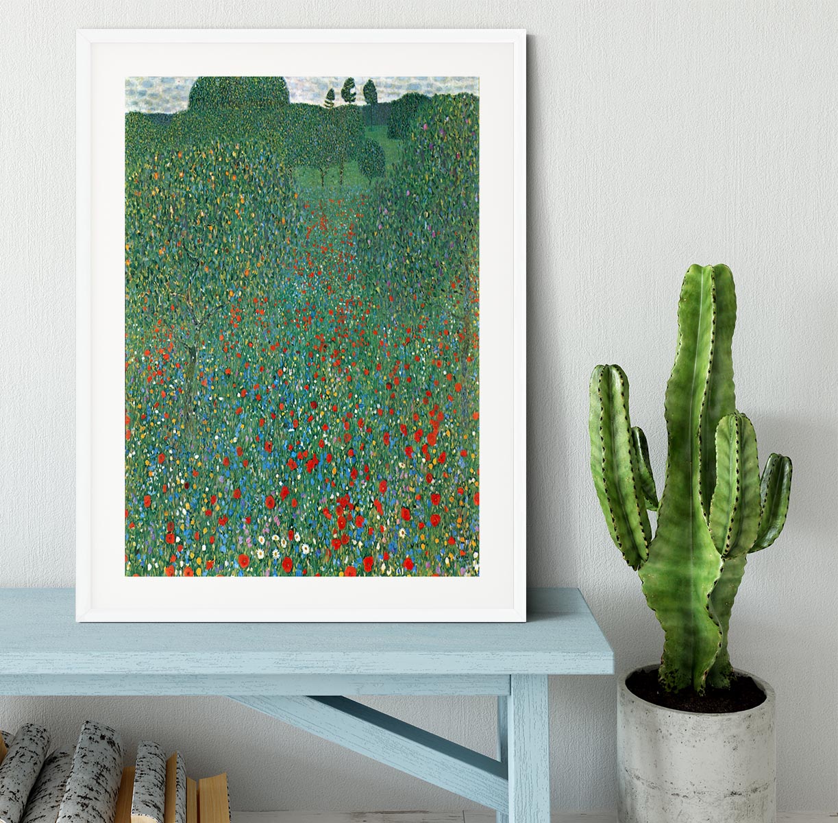 Poppy Field by Klimt Framed Print - Canvas Art Rocks - 5