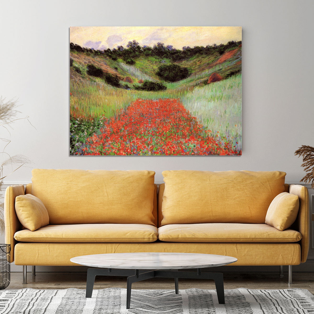 Poppy Field of Flowers in Giverny by Monet Canvas Print or Poster - Canvas Art Rocks - 4