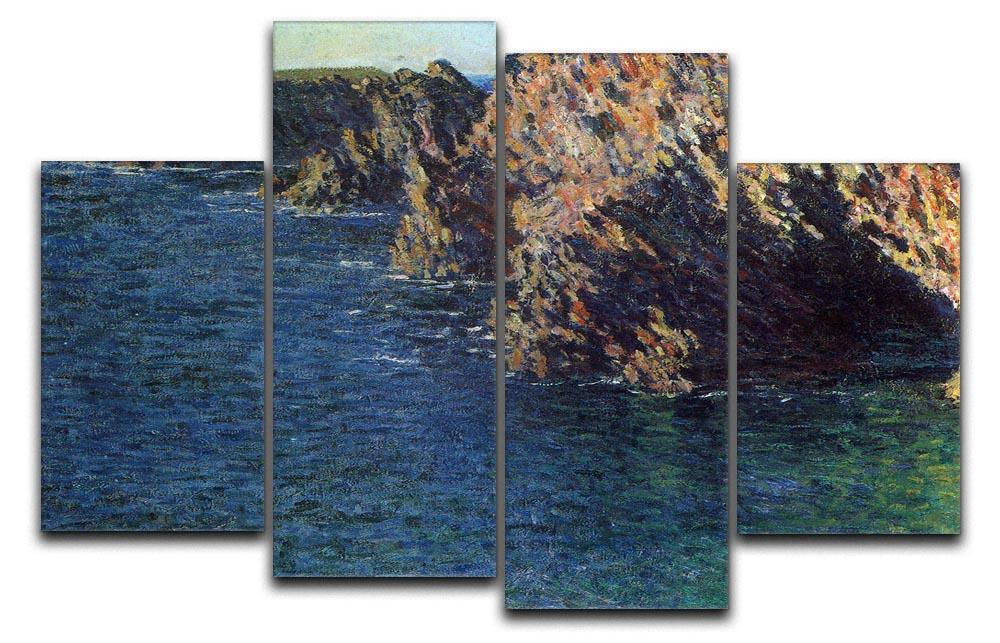 Port Domois by Monet 4 Split Panel Canvas  - Canvas Art Rocks - 1