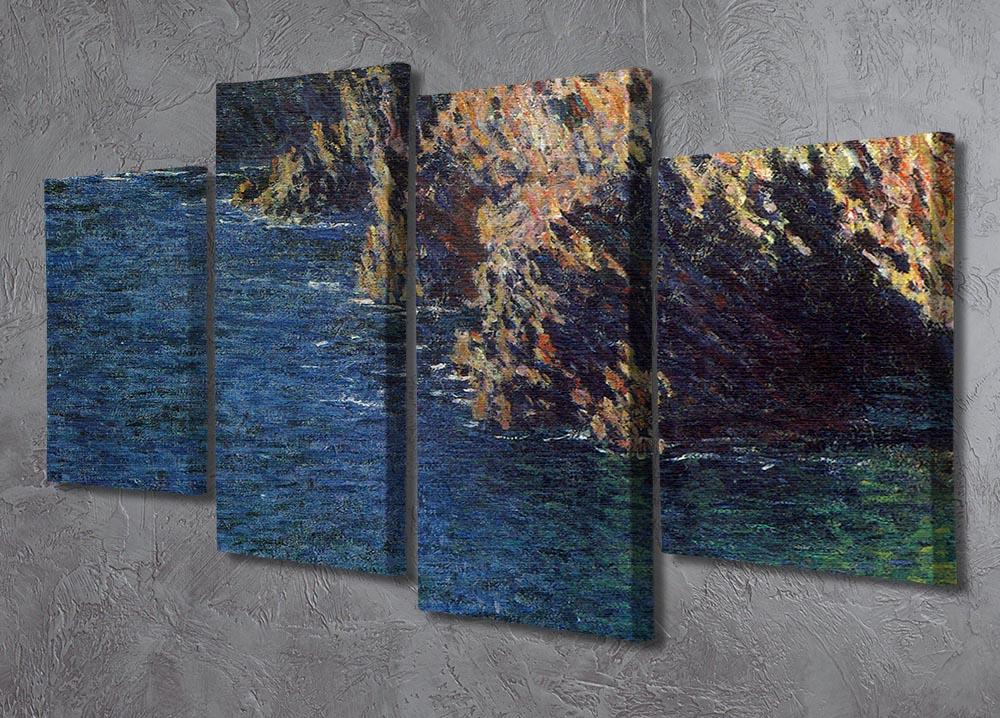 Port Domois by Monet 4 Split Panel Canvas - Canvas Art Rocks - 2