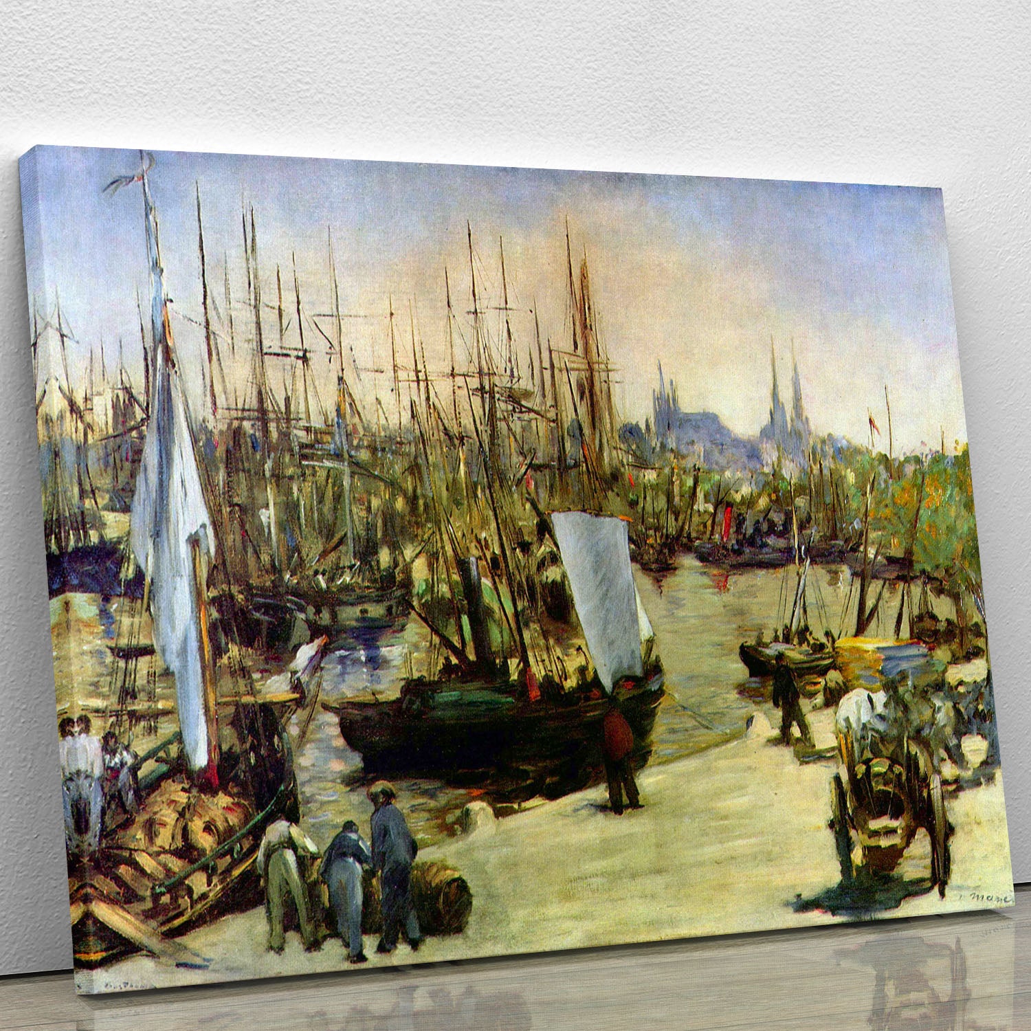 Port of Bordeaux by Manet Canvas Print or Poster - Canvas Art Rocks - 1