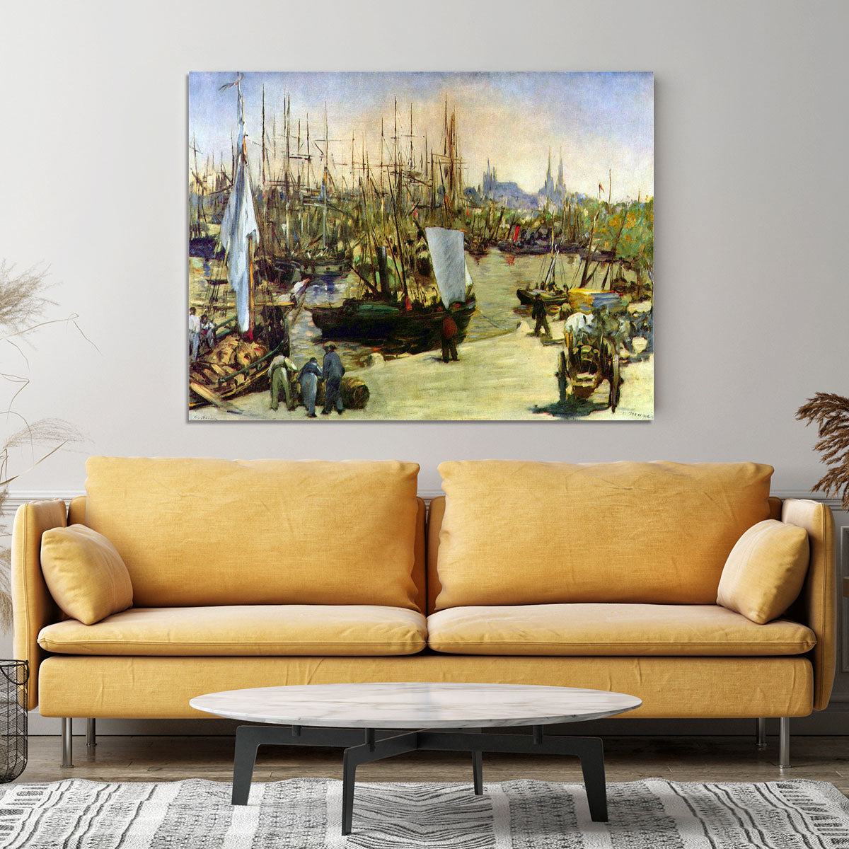 Port of Bordeaux by Manet Canvas Print or Poster - Canvas Art Rocks - 4