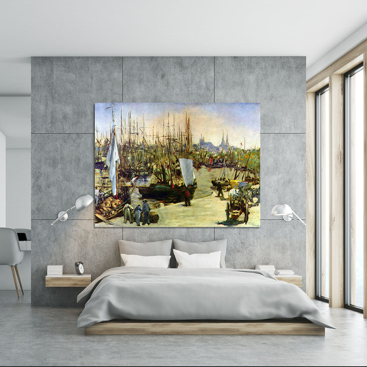 Port of Bordeaux by Manet Canvas Print or Poster - Canvas Art Rocks - 5