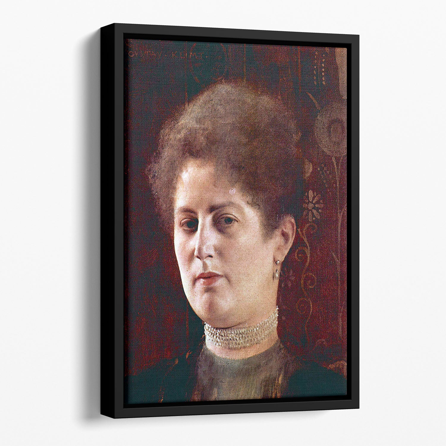 Portrai of a Woman by Klimt Floating Framed Canvas