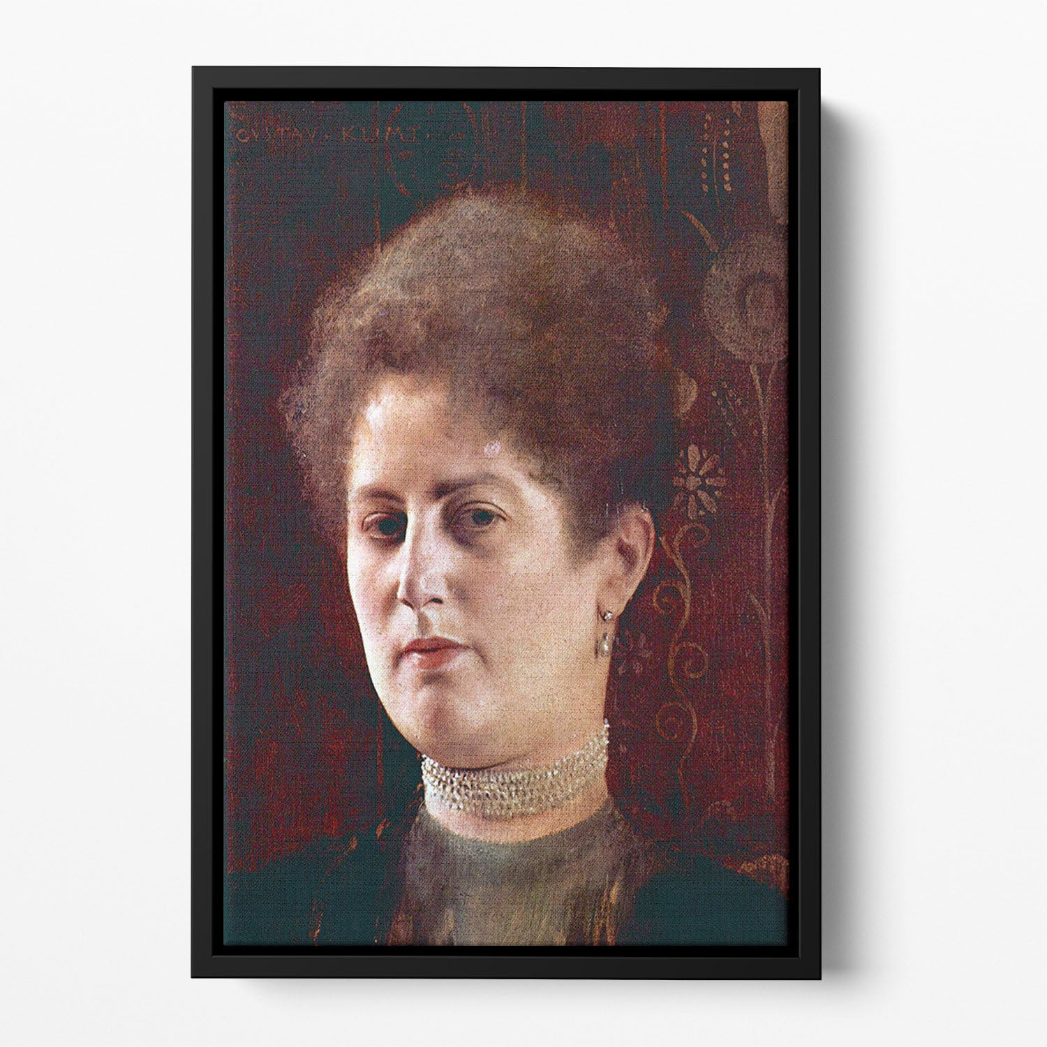 Portrai of a Woman by Klimt Floating Framed Canvas