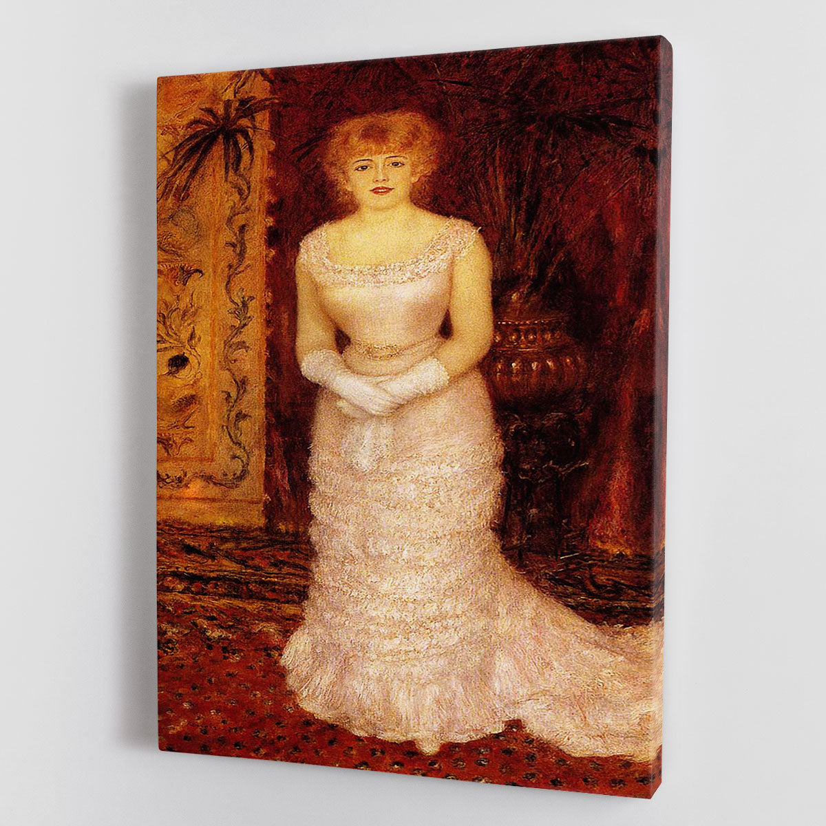 Portrait Of The Actress Jeanne Samary by Renoir Canvas Print or Poster - Canvas Art Rocks - 1