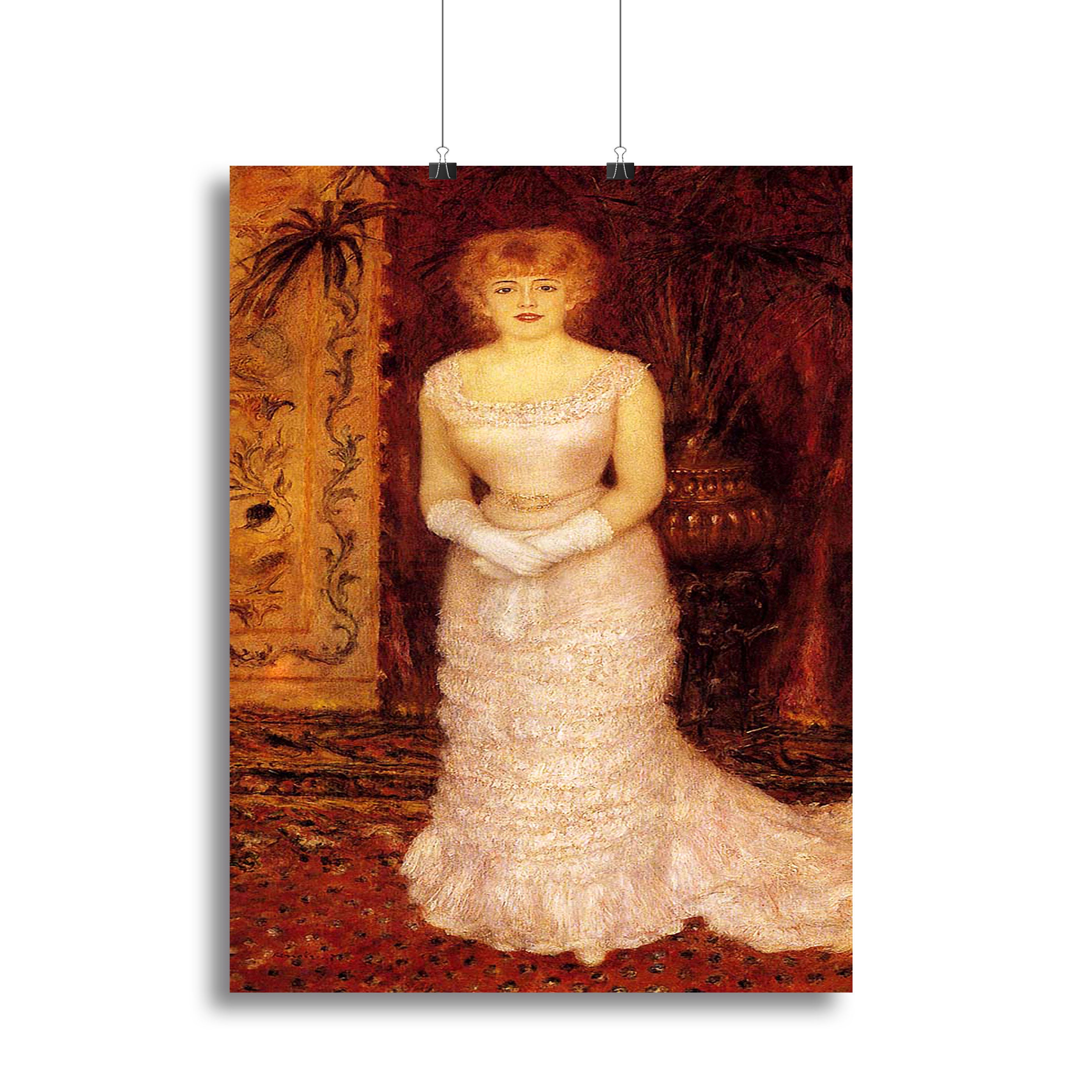 Portrait Of The Actress Jeanne Samary by Renoir Canvas Print or Poster - Canvas Art Rocks - 2