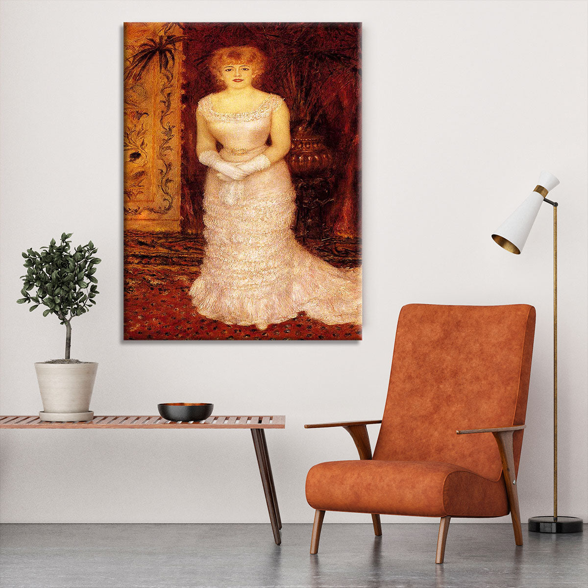 Portrait Of The Actress Jeanne Samary by Renoir Canvas Print or Poster - Canvas Art Rocks - 6