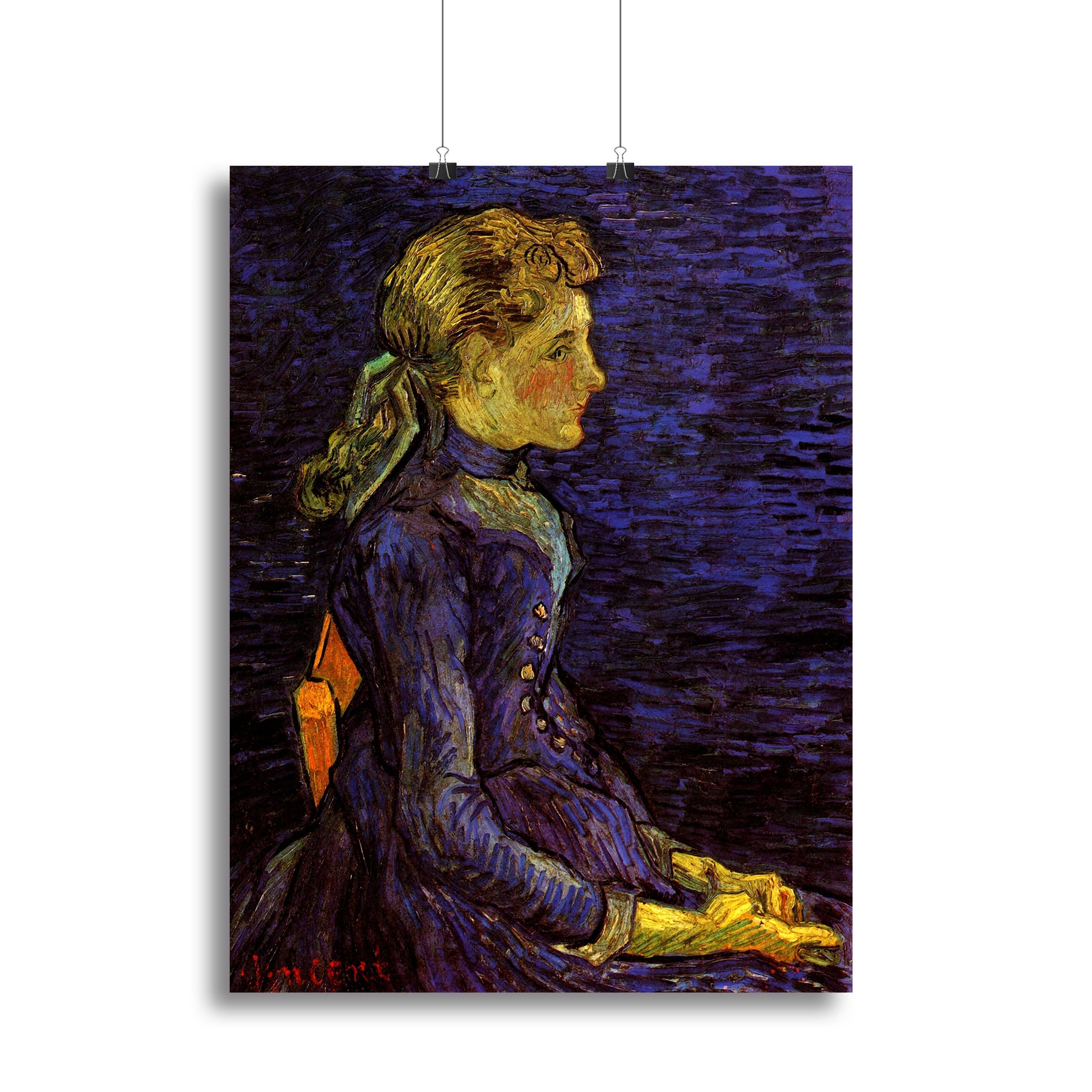 Portrait of Adeline Ravoux by Van Gogh Canvas Print or Poster - Canvas Art Rocks - 2