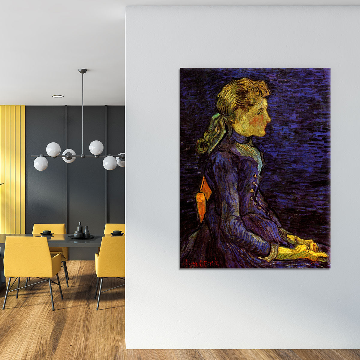 Portrait of Adeline Ravoux by Van Gogh Canvas Print or Poster - Canvas Art Rocks - 4