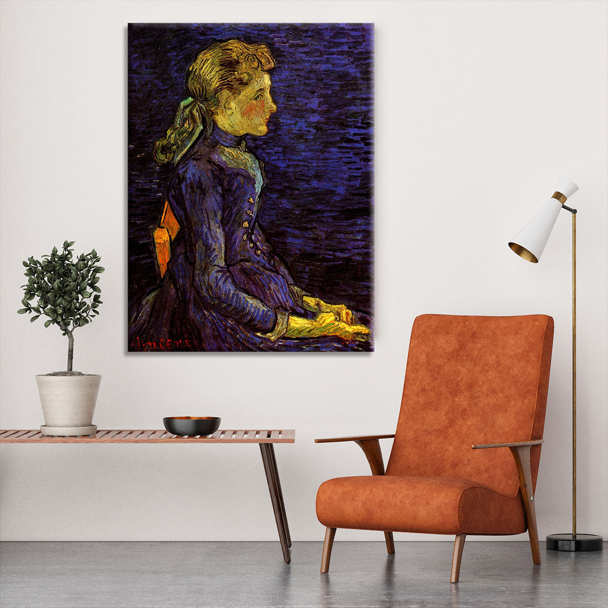 Portrait of Adeline Ravoux by Van Gogh Canvas Print or Poster - Canvas Art Rocks - 6
