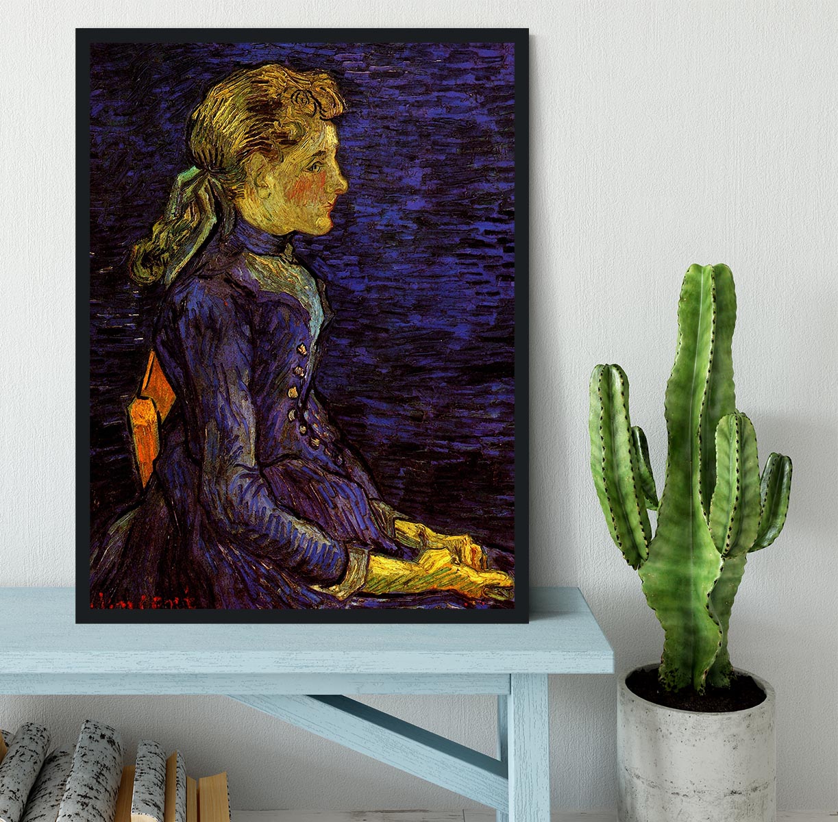 Portrait of Adeline Ravoux by Van Gogh Framed Print - Canvas Art Rocks - 2