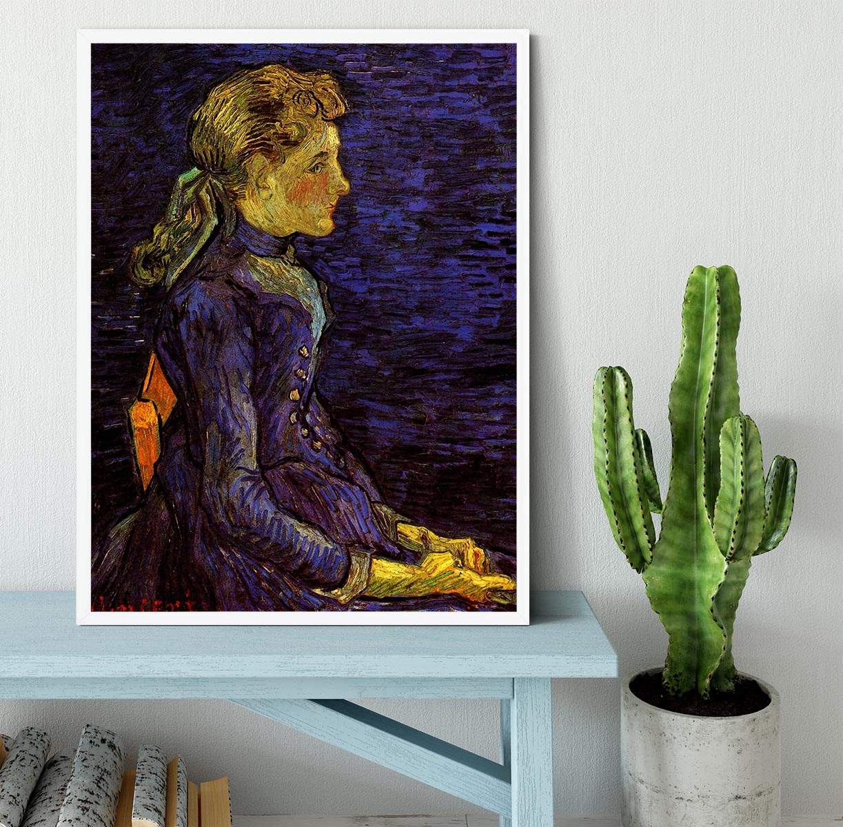 Portrait of Adeline Ravoux by Van Gogh Framed Print - Canvas Art Rocks -6
