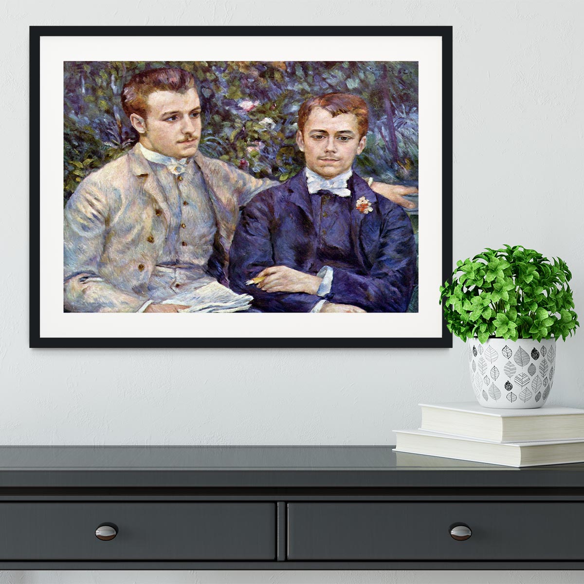 Portrait of Charles and George by Renoir Framed Print - Canvas Art Rocks - 1