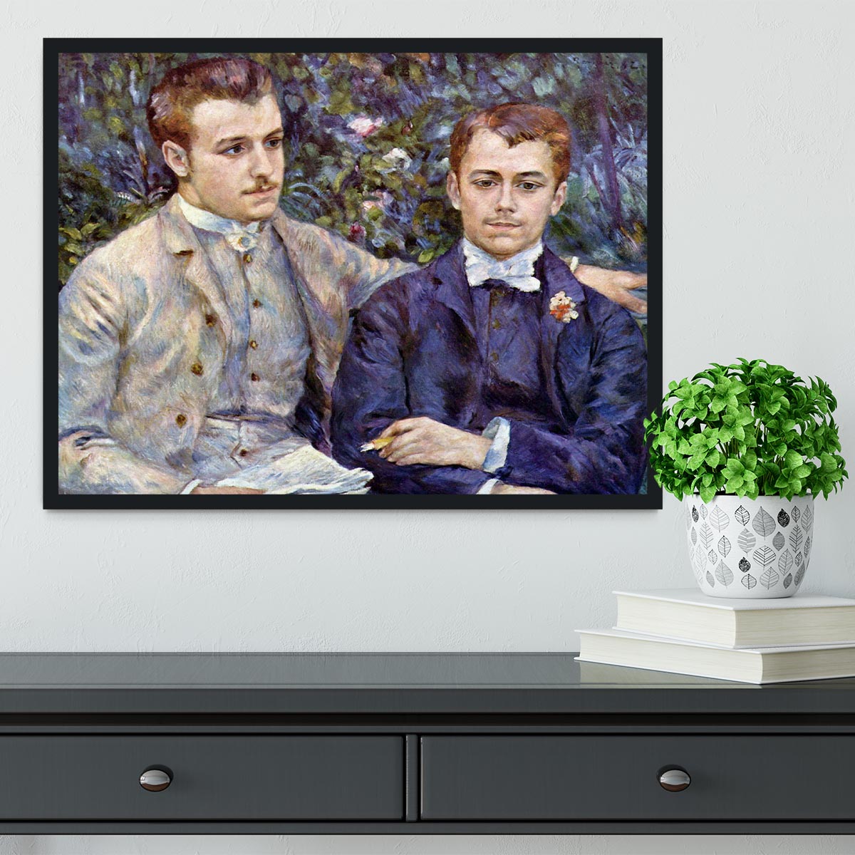 Portrait of Charles and George by Renoir Framed Print - Canvas Art Rocks - 2