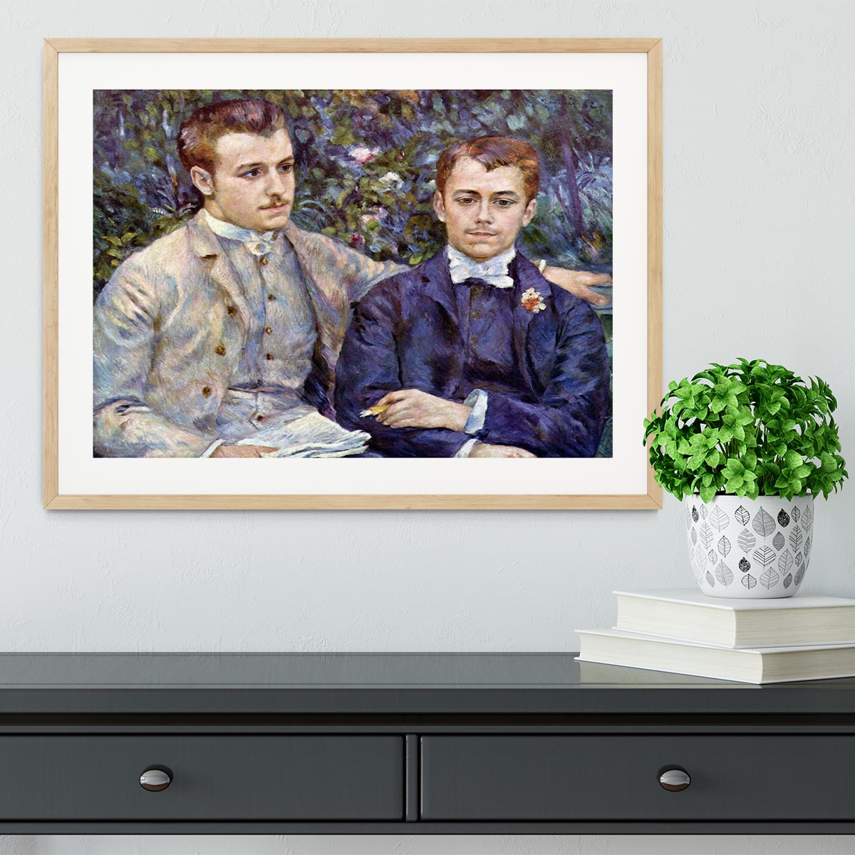 Portrait of Charles and George by Renoir Framed Print - Canvas Art Rocks - 3