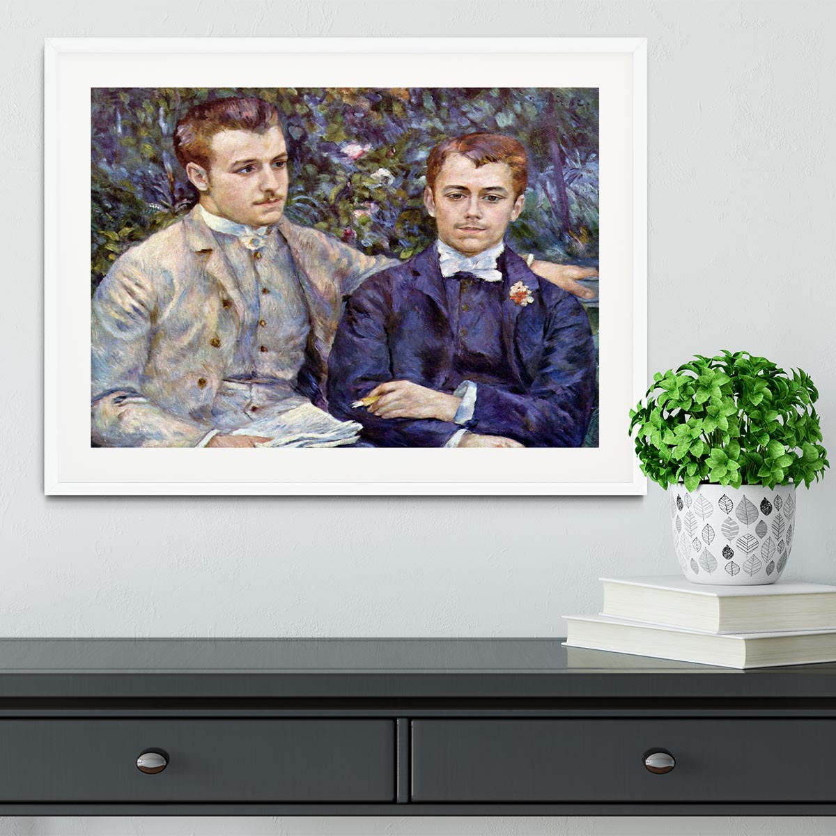 Portrait of Charles and George by Renoir Framed Print - Canvas Art Rocks - 5